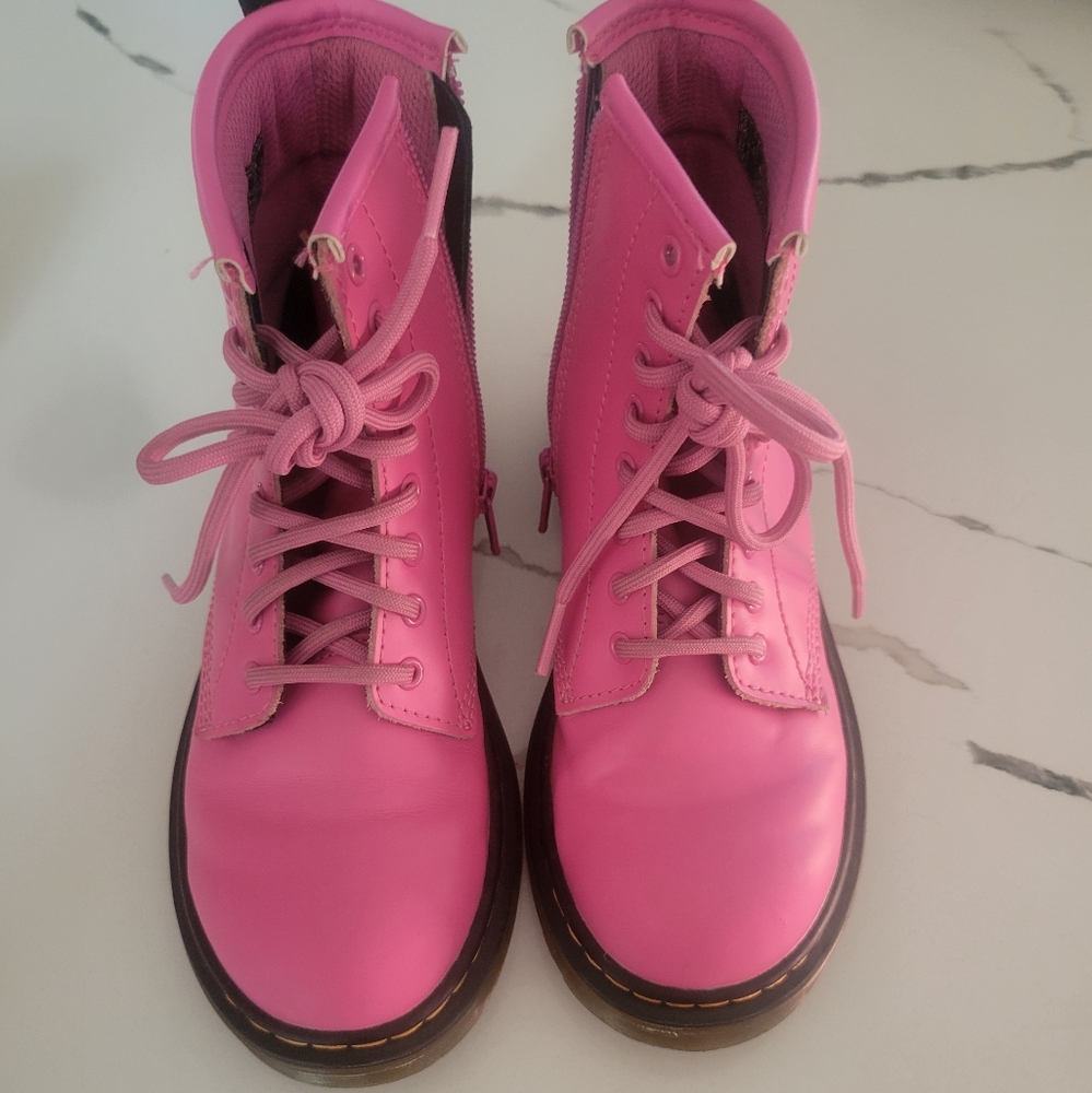 Dr. Martens Bright Pink Combat Boots